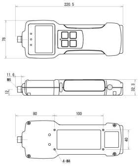 Z2S-DPU系列外置傳感器推拉力計外觀尺寸