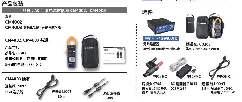 泄漏電流鉗形表CM4002主要使用用途